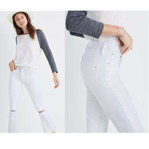 Madewell Cali Demi-Boot Jeans in Pure White: Distressed Edition 25